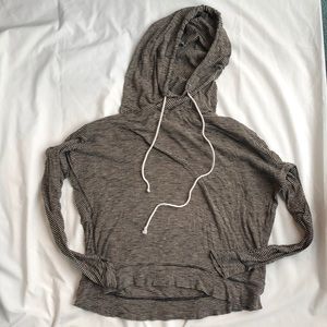J. Crew Striped Thin Hoodie Pullover Size S